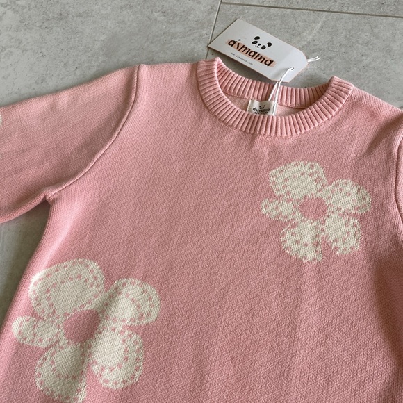 Aimama pink flower sweater - Picture 3 of 6